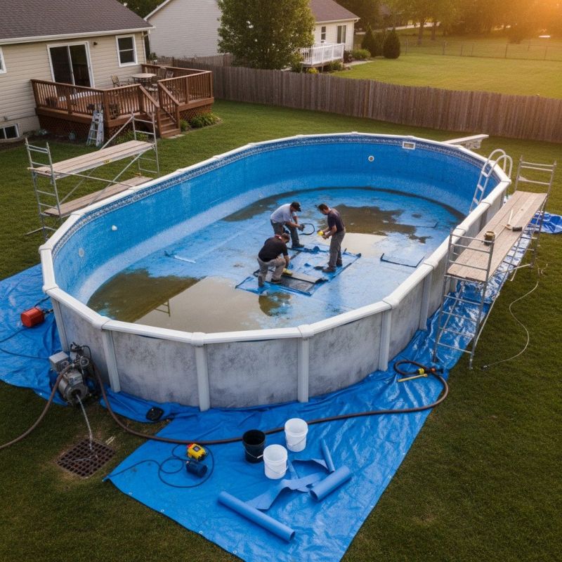 Local Above Ground Pool Repair pros at work